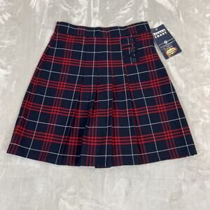 Y2K French‎ Toast Skort Juniors 9 Red Blue Plaid Academia School University NWT